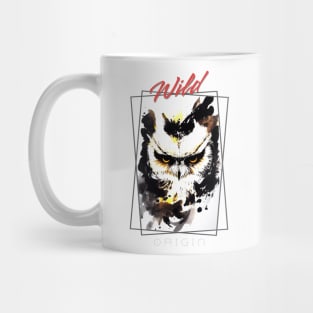 Owl Bird Wild Nature Free Spirit Art Brush Painting Mug